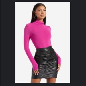 MOCK NECK HIGH CUT BODYSUIT